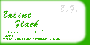 balint flach business card